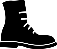 Military Boot Outline Icon Svg Set, Free Vectors File